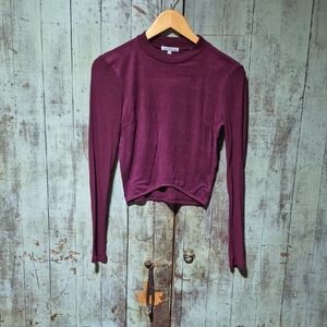 Charlotte Russe Deep Purple Long Sleeve Top
